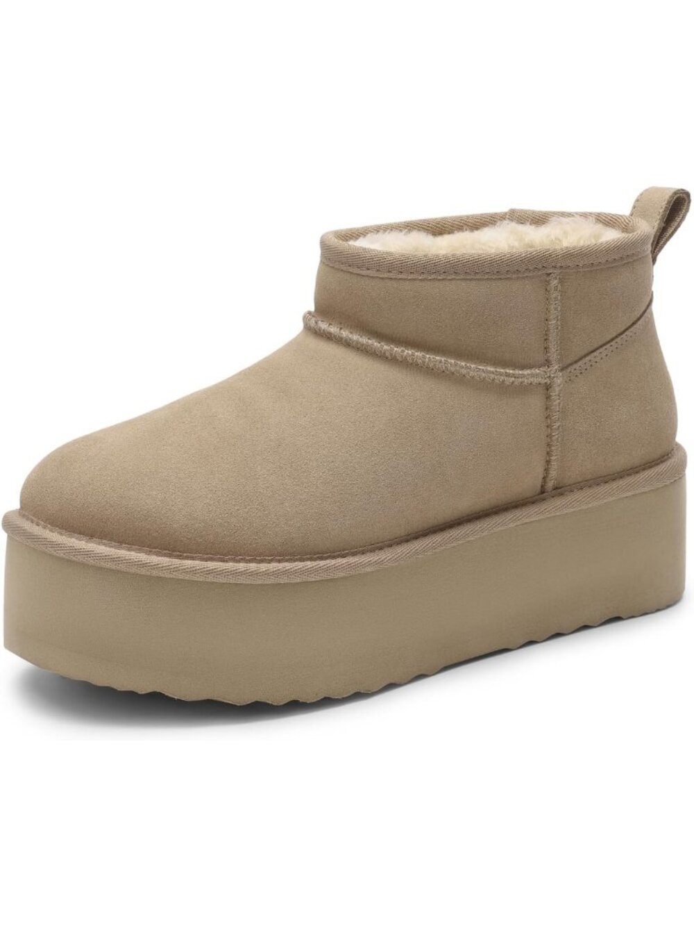 Cozy Women's Platform Fuzzy Lined Ankle Boots - Stylish & Comfortable Footwear
